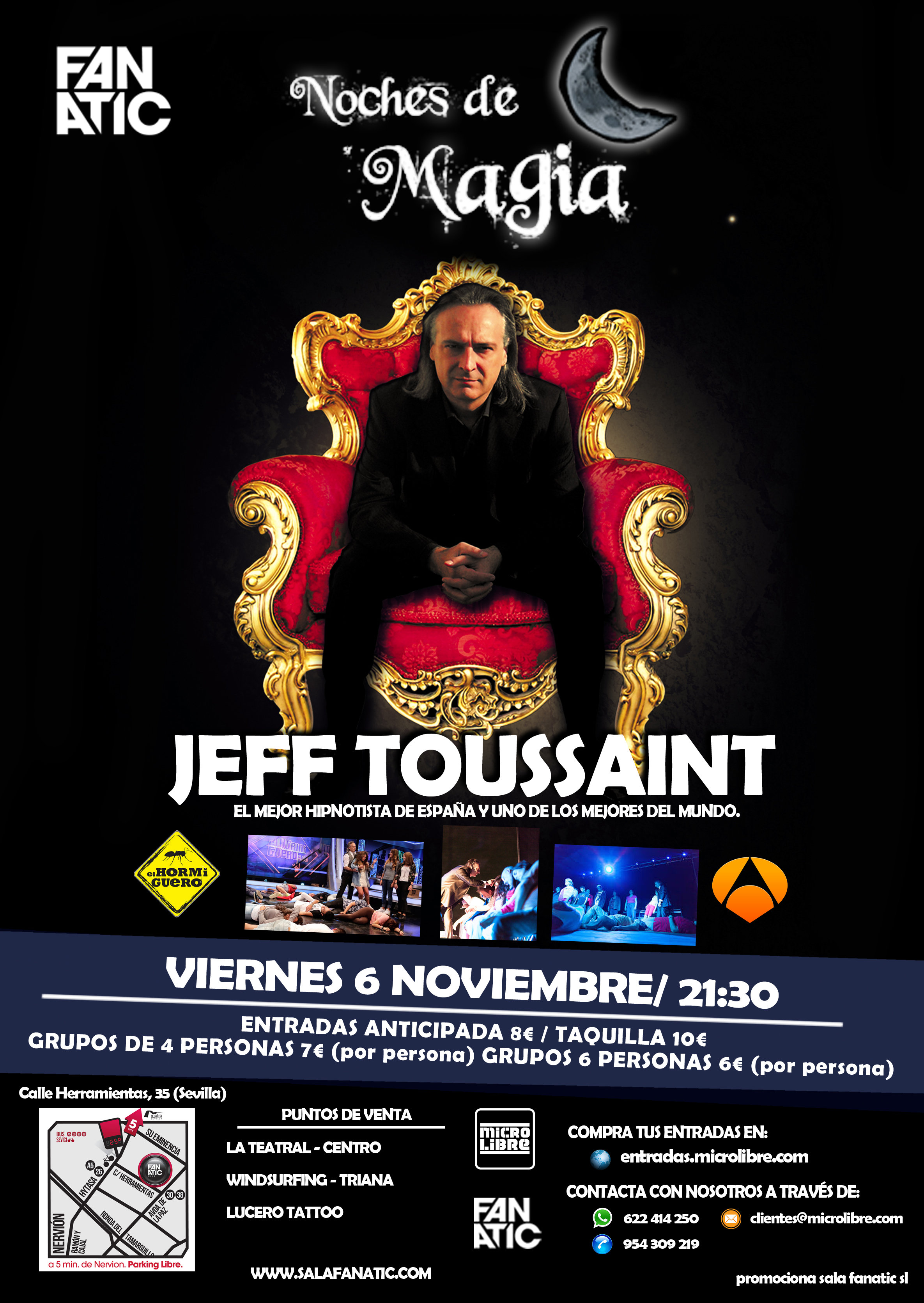 JEFF TOUSSAINT || Noches de Magia || SALA FANATIC || Viernes 6 de Noviembre